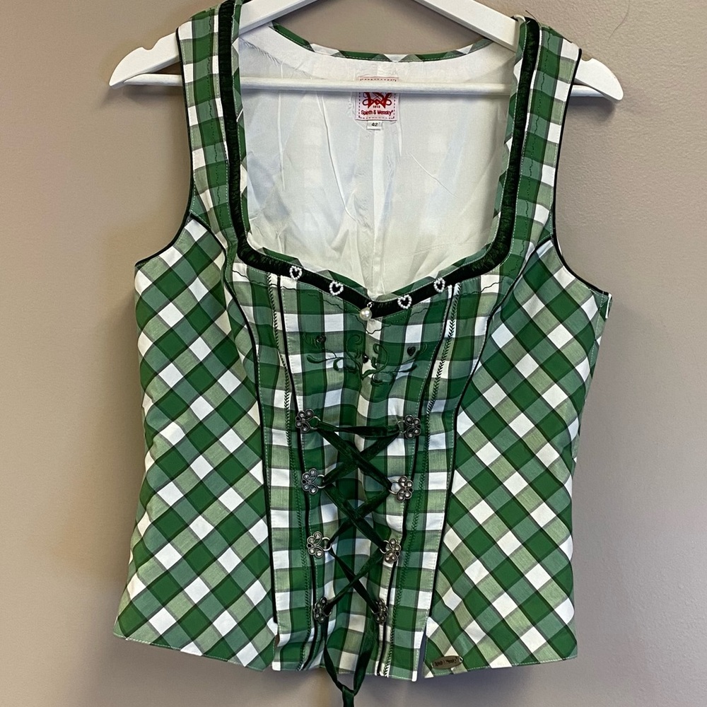 Spieth & Wensky traditional German plaid embellished corset size 42
